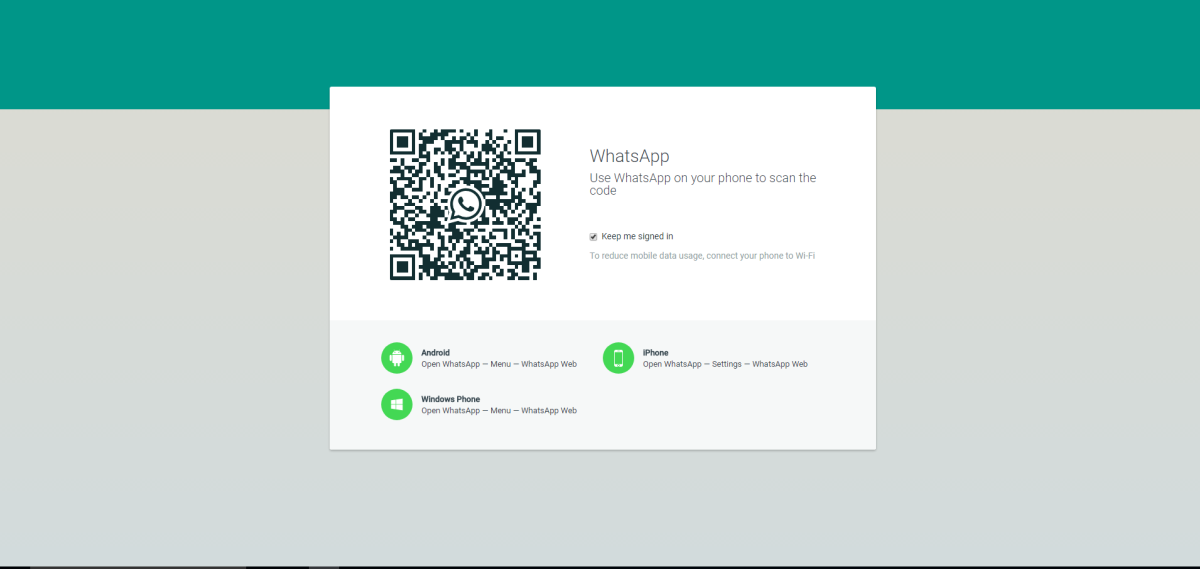 whatsapp web QR code